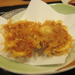 天ぷら　いな葉 - はまぐりの天ぷら