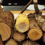 アルカナイズ - 夕食：タパス（本エビとクレープのログ）