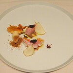 アルカナイズ - 夕食：金目鯛 菊芋 キャビア