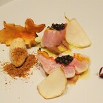 アルカナイズ - 夕食：金目鯛 菊芋 キャビア