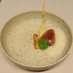 アルカナイズ - 夕食：フォアグラ パースニップ②（パースニップ、フォアグラのソテー）