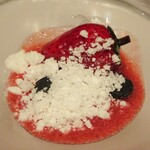 アルカナイズ - 夕食：紅ほっぺ苺 ココナツ 赤ワイン