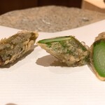 ぬま田 - アスパラ　しっかり揚げた