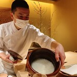 ぬま田 - 炊き立てのご飯