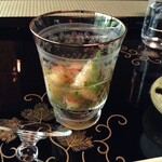 瓢亭 - 車海老と夏野菜の冷製