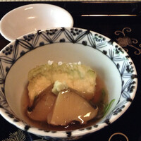 瓢亭 本店 - 蒸し鮑と冬瓜の揚げ出し