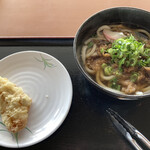 セルフうどん屋 - 肉うどん　¥720   とり天　¥120