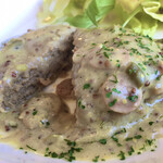 ボン・カフェー - マスタードソースたっぷりのハンバーグ