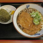 うどん・そば 今庄 - いなりちゃんぽん　400円　＋　おにぎり(昆布)　120円