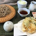 Shimizuya - 小そばせいろと牡蠣天
