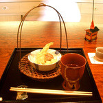 御料理 伊とう - ≪８月≫揚げものは、松茸を鱧で巻いたもの等。天つゆも飲めるくらい薄めの良いお味。