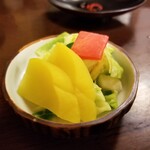 大黒家天麩羅 - 漬け物。