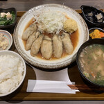 赤目のおやじ - 厚岸産 牡蠣バター定食