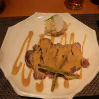 旬菜ステーキ処 らいむらいと - 豚ロース肉のステーキ　マスタード風味　拡大