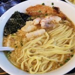 塩そば専門店 桑ばら - 渡蟹と甘エビの豚骨つけそば