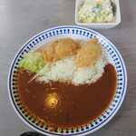 マドラス - フィッシュフライカレー(ライスとカレールー大)と、サラダ