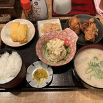 普通の食堂いわま - コラボ定食（別名　かす汁定食C）