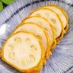 Mustard lotus root tempura 680 yen (excluding tax)