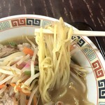 雲沢観光ドライブイン - ランチAセットタンメン　麺アップ