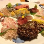 刺身盛り。新鮮で美味いね