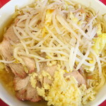 ラーメン二郎 - ラーメン小＋ニンニク多め＋青ネギ