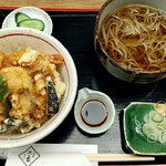 蕎麦処 大藪 - 中天丼セット 1280円