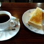 都蘭 - 料理写真:ストロングコーヒー 税込350円+無料のモーニングサービスのトースト