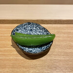 Sushi Yamasaki - 愛知のスナップエンドウ　さっと湯掻いてありあまくシャキシャキした食感も良い（本来なら苦手なのですが美味しくいただけました）⭐️⭐️⭐️⭐️