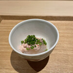 Sushi Yamasaki - カワハギ　肝と和えていただきました。肝がクリーミーで甘く大変美味しい⭐️⭐️⭐️⭐️⭐️
