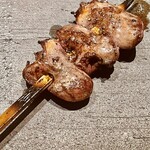 とり茶太郎 - かすみ鴨のハツ　これも大変美味しかった　とても印象的な旨さでした