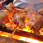 Grilled black seaweed with salt