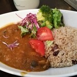 生きた野菜ジュースの店 - 玄米カレー