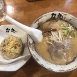 味噌ラーメン 力丸 - 力丸みそラーメン（800円）
            チャーハンセット（＋220円）