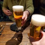 海鮮 イタリアンバル ルチアーノ - 先ずは生ビールで乾杯～❤️