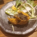 海鮮 イタリアンバル ルチアーノ - 熱々なイカ墨のライスコロッケ❗