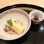 まき村 - 焼き魚と筍、梅のワイン煮