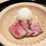 まき村 - 但馬牛のローストビーフ、蕪
