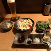 串かつ 味彩 - 料理写真:ビールと最初の突出しセット