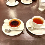 Sucre - ランチコースのクリームブリュレと紅茶