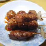焼き鳥きむら - 肉だんご、レバー