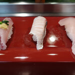 双葉寿司 - 鰺/鰆　炙り/平政