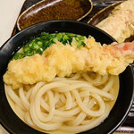 うどん 丸香 - ・海老天オンザかけうどん