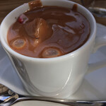 飛行船スタイル 南條 - ミント風味苺バニラアイスのチョコレートソース