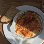 飛行船スタイル 南條 - シーフードにシュクレ の座布団パン？