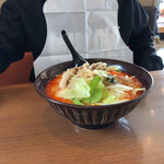 めん屋　河京 - 赤辛味噌タンメン※エプロン付き