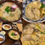 やぶ信 - 2021年2月。冬季限定の牡蠣鍋焼うどん1000円。