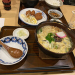 やぶ信 - 2021年2月。牡蠣鍋焼うどん。