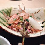 Kanazawa - 鰹節、ほうれん草のおひたし、ほたるいか