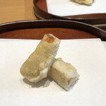 天麩羅 四季彩 村松 - 少し焦げ目を付けたジューシーな筍