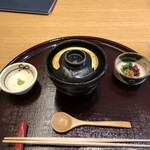 天麩羅 四季彩 村松 - 海老とホタテのかき揚げで作った天茶